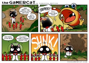 Rating: Safe Score: 0 Tags: 2014 ambiguous_gender artist_name bulborb clothing colored comic dialogue domestic_cat e621 elemental_creature english_text felid feline felis five_frame_image flora_fauna gamercat_(character) humor leaf mammal nintendo open_mouth pikmin pikmin_(species) plant red_body red_pikmin samantha_whitten size_difference spacesuit text the_gamercat User: bunchy7s