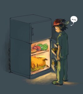 Rating: Safe Score: 0 Tags: appliance ash's_pikachu ash_ketchum brown_hair clothing displacement duo e621 ellipsis feral fridge fur generation_1_pokemon hair hasaddl0400309 hat headgear headwear human kitchen_appliance machine male mammal nintendo pikachu pokemon pokemon_(species) rodent short_hair sleeping tail text what yellow_body yellow_fur User: bunchy7s