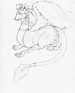 Rating: Safe Score: 0 Tags: absurd_res black_and_white claws dragon e621 ear_piercing feathered_dragon feathered_scalie feathered_wings feathers female feral hi_res horn jewelry monochrome mythological_creature mythological_scalie mythology nirvain_dragon piercing roneethestray scalie simple_background sitting solo tail traditional_media_(artwork) tribal white_background wings User: bunchy7s