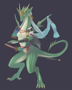 Rating: Questionable Score: 0 Tags: anthro breasts dragon e621 female green_body green_scales jewelry katana kogarah letterbox melee_weapon mythological_creature mythological_scalie mythology nipples non-mammal_breasts non-mammal_nipples samurai scales scalie solo sword tail warrior weapon wings User: bunchy7s