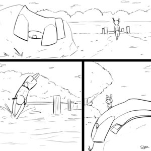 Rating: Safe Score: 0 Tags: 1:1 2013 anthro antlers black_and_white clothed clothing comic deer digital_drawing_(artwork) digital_media_(artwork) discarded_clothing discarded_shirt diving duo e621 female horn lagomorph lake leporid male male_focus mammal monochrome outside pier plant rabbit scut_tail seaside shirt short_tail sky slypon solo_focus swimming_trunks swimwear tail topless topless_male topwear tree water User: bunchy7s