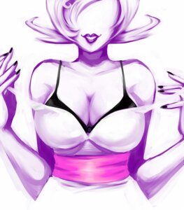 Rating: Questionable Score: 0 Tags: 1girls black_bra black_nails bra breasts cleavage female homestuck lipstick ms._lalonde ms_paint_adventures no_eyes pink_lipstick rule34 short_hair simple_background solo strap_pull t1mco white_background white_hair white_skin User: bunchy7s
