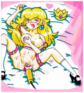 Rating: Explicit Score: 0 Tags: armpits arms_up blush breasts color crown dildo ear_piercing female female_only hair insertion long_hair lying mario_(series) masturbation missnintendo mushroom nintendo nipples on_back piercing princess_peach pussy rule34 solo super_mario_bros. tagme vulva yellow_hair User: bunchy7s