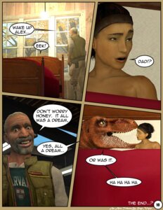Rating: Explicit Score: 0 Tags: 1girls 3d alyx_vance comic dialogue dinosaur dinosaur_boy eli_vance english_text female garry's_mod half-life_(series) half-life_2 human human_female human_male male nude nude_female rage_viper raptor rule34 speech_bubble straight text User: bunchy7s