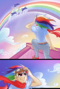 Rating: Safe Score: 0 Tags: aircraft airplane alternate_species cloud detailed_background e621 eyewear female friendship_is_magic goggles hair hasbro human humanized low_res mammal multicolored_hair my_little_pony not_furry pink_eyes propeller rainbow rainbow_dash_(mlp) rainbow_hair solo toony unknown_artist vehicle User: bunchy7s