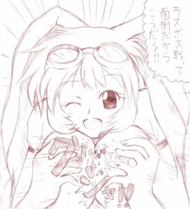 Rating: Explicit Score: 0 Tags: animal_ears arina_makihara breast_squish breasts female goggles_on_head japanese_text monochrome open_mouth rule34 sunsoft waku_waku_7 wink User: bunchy7s