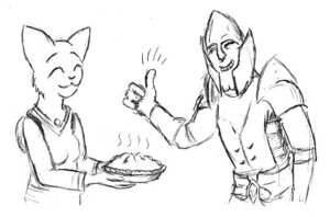 Rating: Safe Score: 0 Tags: 2011 ^_^ anthro asotil bethesda_game_studios black_and_white cleft_chin dessert duo e621 eyes_closed felid female food gesture hand_gesture happy human jewelry jja katia_managan khajiit male mammal microsoft monochrome oblivion pastry pendant pie prequel_adventure smile the_elder_scrolls thumbs_up User: bunchy7s