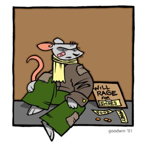 Rating: Safe Score: 0 Tags: 1:1 2001 3_toes anthro band-aid bandage barefoot biped black_nose bottomwear chris_goodwin clothing coin e621 english_text feet front_view frown fur grey_body grey_fur hand_on_leg homeless jacket male mammal money murid murine pants rat rodent scarf sign sitting solo tail text toes topwear User: bunchy7s Rating: Safe Score: 0 Tags: 1:1 2001 3_toes anthro band-aid bandage barefoot biped black_nose bottomwear chris_goodwin clothing coin e621 english_text feet front_view frown fur grey_body grey_fur hand_on_leg homeless jacket male mammal money murid murine pants rat rodent scarf sign sitting solo tail text toes topwear User: bunchy7s