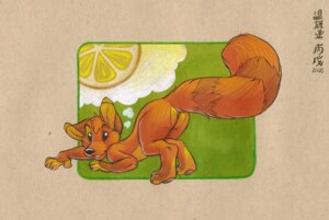 Rating: Questionable Score: 0 Tags: 2008 ambiguous_gender anthro artist_collaboration ass_up black_eyes butt canid canine chinese_text citra e621 fluffy fluffy_tail food fruit fur keovi lemon looking_at_viewer male mammal marker_(artwork) markings nude orange_body orange_fur pinup plant pose smile smirk solo striped_markings striped_tail stripes tail tail_markings text thought_bubble traditional_media_(artwork) translated zaush User: bunchy7s