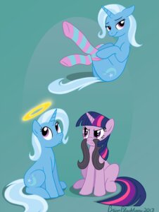 Rating: Safe Score: 0 Tags: 2013 brian_mcpherson clothed clothing cutie_mark davroth duo e621 equid equine facial_hair female feral footwear friendship_is_magic fur hair halo hasbro horn icekatze legwear looking_at_viewer looking_up mammal mane multicolored_hair my_little_pony mythological_creature mythological_equine mythology open_mouth pattern_clothing pattern_legwear purple_eyes purple_hair simple_background sitting skimpy socks spread_legs spreading striped_clothing striped_legwear stripes tail thigh_highs trixie_(mlp) twilight_sparkle_(mlp) two_tone_hair unicorn User: bunchy7s