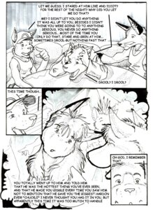 Rating: Safe Score: 0 Tags: anthro canid canine canis comic domestic_dog e621 english_text female flashback fox greyscale group husky ian_(leomagna) leomagna male mammal monochrome nordic_sled_dog pen_(artwork) sitting spitz text traditional_media_(artwork) User: bunchy7s