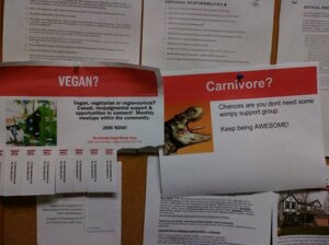 Rating: Safe Score: 0 Tags: ambiguous_gender dinosaur duo e621 english_text grandfathered_content humor low_res not_furry noticeboard paper photo prehistoric_species real reptile saurischian scalie text theropod tyrannosaurid tyrannosauroid tyrannosaurus tyrannosaurus_rex unknown_artist vegan User: bunchy7s
