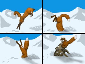 Rating: Questionable Score: 0 Tags: ambiguous_gender canid canine canis dipstick_tail duo e4t3r e621 eyes_closed feral fox fur jumping leg_markings mammal markings mousing open_mouth orange_body orange_fur outside pounce socks_(marking) tail tail_markings teeth vore winter wolf User: bunchy7s