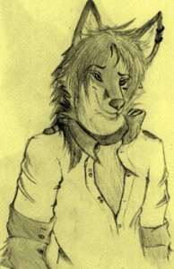 Rating: Safe Score: 0 Tags: 2010 anthro canid canine clothed clothing collar daisukedog e621 fleeks_(character) fox low_res male mammal monochrome sepia shirt simple_background sketch smile solo topwear traditional_media_(artwork) yellow_background yellow_theme User: bunchy7s