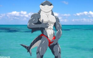 Rating: Explicit Score: 0 Tags: 16:10 2009 5_fingers abs anthro aquatic beach biceps big_muscles biped black_eyes bulge clothed clothing cloud detailed_bulge dorsal_fin e621 erection fabfelipe fin fingers fish front_view genital_outline gills glistening great_white_shark looking_at_viewer mackerel_shark male muscular muscular_anthro muscular_male outside pecs penis_outline pose red_clothing red_swimwear sea seaside shark sky smile solo speedo standing swimwear tail topless water wet white_shark widescreen User: bunchy7s