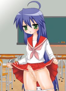 Rating: Explicit Score: 0 Tags: 1futa balls blue_hair blush breasts erection erection_under_clothes erection_under_skirt female futa_only futanari green_eyes human intersex konata_izumi lucky_star panties penis penis_out penis_under_clothes penis_under_skirt rule34 school schoolgirl skirt skirt_lift small_breasts User: bunchy7s