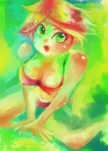 Rating: Explicit Score: 0 Tags: abstract_background bra breasts erect_nipples female green_eyes kneeling kumatora messy_hair mother_(series) mother_3 nipples rule34 underwear User: bunchy7s