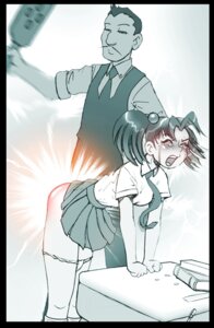 Rating: Explicit Score: 0 Tags: 1boy 1girls bent_over black_hair blush breasts classroom closed_eyes clothes_lift clothes_pull crying domination embarrassed female forced_exposure indoors kamitora lydia_(kamitora) male medium_breasts medium_hair miniskirt monochrome open_mouth panty_pull rule34 school school_uniform skirt skirt_lift spanking tears twintails User: bunchy7s