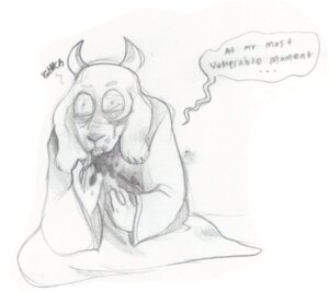 Rating: Questionable Score: 0 Tags: alleymonster anthro betrayal biped blood bodily_fluids boss_monster_(undertale) bovid caprine clothing crying depressing dialogue dying e621 english_text female horn kneeling mammal monochrome open_mouth paws sad sketch solo tears text toriel traditional_media_(artwork) undertale undertale_(series) User: bunchy7s