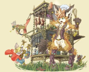 Rating: Questionable Score: 0 Tags: anthro bottomless canid canine clothed clothing cookware e621 fantasy fox frying_pan geppei5959 grass group hat headgear headwear kitchen_utensils male mammal melee_weapon meruropontih mouse murid murine plant rodent sword tools weapon whisk User: bunchy7s