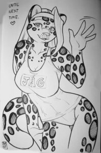 Rating: Questionable Score: 0 Tags: 2007 anthro clothed clothing e621 english_text felid female hair heart_symbol jaguar looking_at_viewer mammal max_blackrabbit monochrome pantherine partially_clothed pen_(artwork) skimpy solo tail text traditional_media_(artwork) underwear User: bunchy7s Rating: Questionable Score: 0 Tags: 2007 anthro clothed clothing e621 english_text felid female hair heart_symbol jaguar looking_at_viewer mammal max_blackrabbit monochrome pantherine partially_clothed pen_(artwork) skimpy solo tail text traditional_media_(artwork) underwear User: bunchy7s