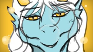 Rating: Safe Score: 0 Tags: 16:9 2014 anthro ciirka_grey dragon e621 female hair horn mythological_creature mythological_scalie mythology scales scalie sir_paddles smile solo white_hair widescreen yellow_eyes User: bunchy7s