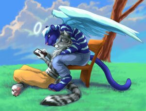 Rating: Safe Score: 0 Tags: 2006 angel anthro blue_body blue_feathers blue_fur blue_wings bottomwear canid canine canis clothed clothing denim denim_bottomwear denim_clothing detailed_background digital_drawing_(artwork) digital_media_(artwork) duo e621 feathered_wings feathers feet felid fur gaming grey_body grey_fur halo hindpaw jc_(artist) jeans male mammal outside pantherine pants paws playing_video_game romantic romantic_couple shaded tail tan_bottomwear tan_clothing tan_pants tiger topless wings wolf User: bunchy7s Rating: Safe Score: 0 Tags: 2006 angel anthro blue_body blue_feathers blue_fur blue_wings bottomwear canid canine canis clothed clothing denim denim_bottomwear denim_clothing detailed_background digital_drawing_(artwork) digital_media_(artwork) duo e621 feathered_wings feathers feet felid fur gaming grey_body grey_fur halo hindpaw jc_(artist) jeans male mammal outside pantherine pants paws playing_video_game romantic romantic_couple shaded tail tan_bottomwear tan_clothing tan_pants tiger topless wings wolf User: bunchy7s