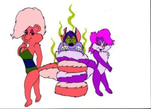 Rating: Safe Score: 0 Tags: anthro bimbette bloodshot_eyes domestic_cat drspengler e621 felid feline felis female fifi_la_fume fighting_over_boy furrball group hair hug low_res male mammal mephitid pink_hair prehensile_tail purple_hair skunk smelly striped_skunk tail tiny_toon_adventures unknown_artist warner_brothers User: bunchy7s