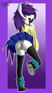 Rating: Explicit Score: 0 Tags: absurd_res anthro anus biped boltswift bottomwear butt clothed clothing e621 earth_pony equid equine eyebrows fan_character female genitals hair hair_over_eyes hasbro hi_res horse looking_back mammal my_little_pony open_mouth pony purple_hair raised_eyebrows skirt solo sweet_scent_(character) tongue tongue_out vulva User: bunchy7s