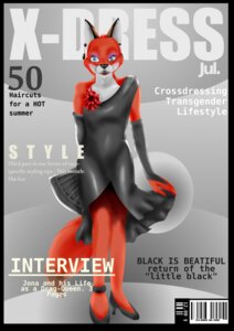 Rating: Safe Score: 0 Tags: 2010 anklet anthro barcode biped black_clothing black_dress blue_eyes blush canid canine clothed clothing cover crossdressing digital_media_(artwork) dipstick_tail dress e621 ear_piercing english_text fangs femboy fictional_magazine_cover flower footwear fox front_view fur gloves handwear high_heels jewelry kemonokun latex looking_at_viewer magazine_cover makeup male mammal markings multicolored_tail open_mouth orange_body orange_fur piercing plant pose shoes solo standing tail tail_markings teeth text two_tone_tail User: bunchy7s