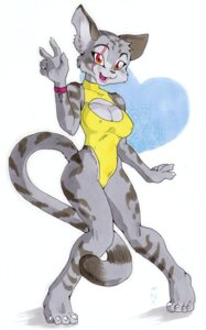 Rating: Safe Score: 0 Tags: anthro big_breasts breasts cleavage clothed clothing daigaijin domestic_cat e621 felid feline felis female key lucier mammal one-piece_swimsuit open_mouth painting_(artwork) red_eyes scar smile solo swimwear tail traditional_media_(artwork) traditional_painting_(artwork) traditional_watercolor_(artwork) watercolor_(artwork) User: bunchy7s