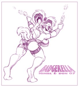 Rating: Questionable Score: 0 Tags: anthro antti_remes badger barbarella border breasts butt chain clothing e621 female graphite_(artwork) karri_aronen looking_at_viewer lynn_badger mammal mustelid musteline nazi side_boob simple_background solo spandex stripperella tail tight_clothing traditional_media_(artwork) white_background white_border User: bunchy7s