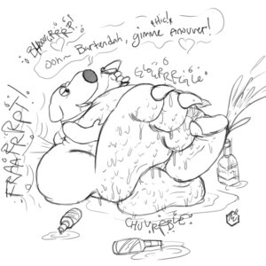 Rating: Explicit Score: 0 Tags: 1:1 2010 alcohol beverage big_feet black_and_white bodily_fluids bottle brian_griffin canid canine canis container cum dialogue domestic_dog e621 english_text erection family_guy feet genital_fluids genitals hi_res hindpaw huge_feet humanoid_genitalia humanoid_penis hyper hyper_feet inflation male mammal min_(artist) monochrome musk nude obese obese_male overweight overweight_male paws penis simple_background slob solo text what white_background User: bunchy7s