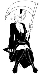 Rating: Explicit Score: 0 Tags: breasts cleavage discworld female literature monochrome mornmeril rule34 scythe susan_sto_helit tagme User: bunchy7s
