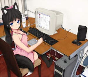 Rating: Safe Score: 0 Tags: accessory animal_humanoid bare_shoulders black_hair blue_eyes blush bow_(feature) bow_accessory bow_ribbon bra_strap breasts canid canid_humanoid canine canine_humanoid canis chair cleavage clothed clothing computer computer_keyboard computer_monitor computer_mouse computer_tower creating_art detailed_background digital_drawing_(artwork) digital_media_(artwork) domestic_dog drawing_(action) drawing_(object) drawing_in_a_drawing drawing_program drawing_tablet dress e621 electronics female fox fox_humanoid furniture hair hair_accessory hair_bow hair_ribbon hi_res human_and_animal_ears humanoid legwear long_hair looking_at_viewer looking_back mammal mammal_humanoid monitor mousepad multi_ear paint_tool_sai_(artwork) paint_tool_sai_(copyright) ponytail recursion ribbons sitting solo tablet tablet_pen tail tenyoshi_(briansept) thigh_highs wacom wolf User: bunchy7s