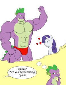 Rating: Safe Score: 0 Tags: 2011 anthro blush body_worship caseyljones clothing daydream dialogue dragon duo e621 english_text equid equine friendship_is_magic green_body green_scales hasbro heart_symbol horn humor male mammal muscle_worship muscular muscular_anthro muscular_male my_little_pony mythological_creature mythological_equine mythological_scalie mythology purple_body rarity_(mlp) red_clothing red_speedo red_swimwear scales scalie speedo spike_(mlp) swimwear tail text unicorn User: bunchy7s