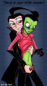 Rating: Explicit Score: 0 Tags: 2boys alien coat dib gay glasses green_skin handjob human invader_zim male male_only n._kay_trojak penis rule34 smooth_skin yaoi zim User: bunchy7s