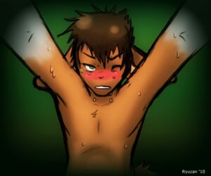 Rating: Questionable Score: 0 Tags: 2010 abbey_(bcb) anthro bittersweet_candy_bowl blush bodily_fluids domestic_cat e621 felid feline felis front_view green_background male mammal muscular muscular_anthro muscular_male nude one_eye_closed ryuzan simple_background solo sweat User: bunchy7s