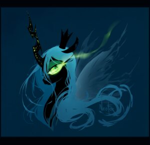 Rating: Safe Score: 0 Tags: arthropod blue_hair changeling_(mlp) crown e621 female friendship_is_magic glowing glowing_eyes green_eyes hair hasbro headgear horn insect_wings looking_at_viewer my_little_pony neofox queen queen_chrysalis_(mlp) royalty seductive solo wings User: bunchy7s