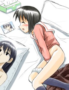 Rating: Explicit Score: 0 Tags: azumanga_daiou black_hair black_kneehighs bob_cut bottomless clothed_masturbation clothing dakimakura dakimakura_(object) female fingering fingering_self kaorin kneehighs lime_agezoko masturbation multiple_females multiple_girls mutsuki_raimu panties panties_around_one_leg panty_pull photo_(object) pillow rule34 sakaki school_uniform socks white_background white_panties yuri User: bunchy7s