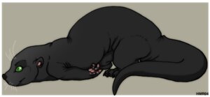 Rating: Safe Score: 0 Tags: 2004 5_fingers ambiguous_gender black_body black_fur black_nose border claws e621 feet feral fingers fur green_eyes grey_background mammal mustelid nude otter side_view simple_background solo tail whiskers white_border zeriara User: bunchy7s