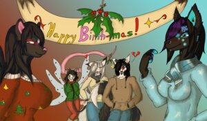 Rating: Safe Score: 0 Tags: alures_tatham_(stealthgreyblade) anthro birthday blush canid canine canis christmas clothing darkfoxen domestic_dog e621 eloun_ziphora fairy female fox group holidays holly_(plant) husky insect_wings male malik_ezeamaka_blackshire_(malikfoxen) mammal melhomy_yalin_(malkanis) mephitid mouse mousie_(malkanis) murid murine nordic_sled_dog nuaha_malia_blackshire_(malikfoxen) plant rodent shy skunk spitz tail wings User: bunchy7s
