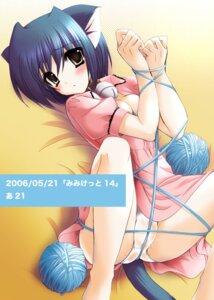 Rating: Explicit Score: 0 Tags: 1girls 2006 animal_ears ball_of_yarn bondage bound_arms cat_ears cat_tail crotch_rope dress entangled female female_only lying on_back original panties pink_dress rule34 sanshoku_amido short_dress solo splitslit spread_legs tail underwear white_panties yarn User: bunchy7s