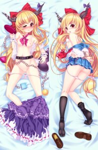 Rating: Questionable Score: 0 Tags: ass blonde_hair bluetheater blush bow bra bra_lift breasts chains dakimakura feet female hairbow horns legs lingerie long_hair looking_back lying nipples off_shoulder oni open_clothes open_shirt panties panty_pull pussy red_eyes rule34 school_uniform shirt shoes_removed skirt skirt_pull socks suika_ibuki touhou uncensored underwear very_long_hair wrist_cuffs User: bunchy7s