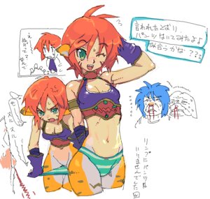 Rating: Questionable Score: 0 Tags: animal_ears blood blue_hair blush bottomless bow_(breath_of_fire) breath_of_fire breath_of_fire_ii canine cat_ears cat_girl catgirl clothing female gloves green_eyes katt metata nosebleed panties red_hair rinpoo_chuan rule34 ryuu_(breath_of_fire_ii) translated undressing wink User: bunchy7s