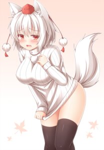 Rating: Safe Score: 0 Tags: alternate_costume animal_humanoid asian_mythology big_breasts black_clothing black_legwear blush breasts canid canid_humanoid canine canine_humanoid canis clothed clothing e621 east_asian_mythology female hair hat headgear headwear hi_res humanoid japanese_mythology legwear looking_at_viewer mammal mammal_humanoid momiji_inubashiri mythology open_mouth pom_clothing pom_shirt red_eyes ribbed_clothing ribbed_sweater short_hair simple_background solo sweater tengu tokin_hat topwear touhou white_hair wolf wolf_humanoid wolf_tail yokai yuu_(yu0221f) User: bunchy7s