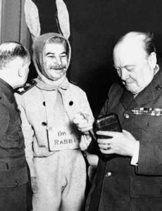 Rating: Safe Score: 0 Tags: anthro clothing costume e621 facial_hair fursuit grandfathered_content greyscale group human humor joseph_stalin lagomorph leporid low_res male mammal monochrome mustache photo photo_manipulation rabbit real real_world unknown_artist User: bunchy7s