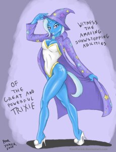 Rating: Safe Score: 0 Tags: anthro anthrofied biped cape clothing e621 equid equine female footwear friendship_is_magic hasbro high_heels horn magician_hat mammal my_little_pony mythological_creature mythological_equine mythology poor_yorick shoes simple_background solo tail toony trixie_(mlp) unicorn User: bunchy7s