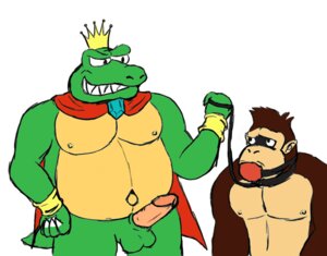 Rating: Explicit Score: 0 Tags: ape bracelet brown_body brown_fur cape clothing crocodilian crown donkey_kong_(character) donkey_kong_(series) duo e621 erection forced fur genitals gold_(metal) gold_bracelet gold_jewelry gorilla green_body green_scales haplorhine headgear humanoid_genitalia humanoid_penis interspecies jewelry king_k._rool kremling male male/male mammal master muscular muscular_male nintendo nipples nude overweight pecs penis primate reptile scales scalie slave slightly_chubby unknown_artist User: bunchy7s
