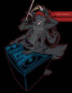 Rating: Explicit Score: 0 Tags: 6_arms 6_nipples 6_pecs anthro balls black_body black_fur black_penis canid canine canis clothing disc_jockey e621 electronics erection fur genitals headphones holding_microphone holding_object kerchief kobi_lacroix lupine_assassin male mammal masturbation microphone multi_arm multi_limb multi_nipple multi_pecs multifur music nipples pecs penile penile_masturbation penis record_player red_kerchief solo tail turntable_(decks) wolf User: bunchy7s